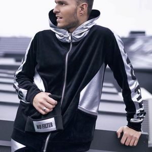 Velour stylish hoodie